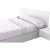 Juego Sábanas 3 Piezas Cama 90cm Hawai Morado Estampadas De Verano 100% Microfibra  Poliester