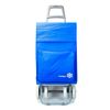 Carro Carrito De Compra Con Bolsa Termo Plegable Ligero 100x41x33cm 4 Ruedas Color Azul V2