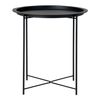 Mesa Auxiliar Plegable De Metal Para Recibidor 47x51 Cm Negro