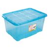 Caja De Almacenamiento Multiuso Plástico Con Tapa Nº18  60l Azul 61.5x45x29.7cm