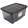 Caja De Almacenamiento Multiuso Plástico Con Tapa Nº18  60l Negro 61.5x45x29.7cm