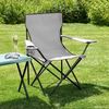 Set De 6 Silla Plegable Camping Gris Claro 52 X 52 X 90 Cm