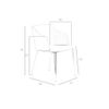 Silla Comedor Tapizada Tela Angel Cerda 51 X 56 X 79 Cm Gris | Acero Cromado