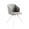 Silla Comedor Tapizada Tela Gris Angel Cerda 48 X 57 X 82 Cm. Gris | Blanco