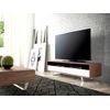 Mueble Tv Nogal Y Blanco 3046 Angel Cerdá 150 X 40 X 40 Cm.