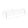 Mueble Tv Nogal Laterales Cristal 3085 Angel Cerdá 188 X 45 X 39 Cm.