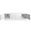 Mueble Tv Blanco Patas Acero Angel Cerda 180x40x54