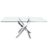 Mesa Comedor Rectangular Cristal Angel Cerda 180 X 95 X 75 Cm. Cristal | Acero Inoxidable