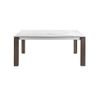 Mesa Comedor Extensible Mármol Blanco Angel Cerdá 180/235 X 90 X 75 Cm. Nogal