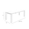 Mesa Comedor Extensible Mármol Blanco Angel Cerdá 180/235 X 90 X 75 Cm. Nogal