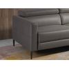 Sofá Chaise Longue En Piel Gris Oscuro Con Mecanismo Relax 6126 Angel Cerdá 258 X 173 X 75