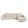 Sofá Chaiselongue (r) En Piel Y Acero Mate 6152 Angel Cerdá 321 X 171 X 87 Cm.