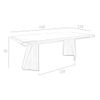 Mesa Comedor Porcelánico Y Madera Nogal  220 X 110 X 76 Cm. Blanco