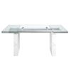 Mesa Comedor Extensible Rectangular Cristal Templado 1112 Angel Cerdá 180 X 90 X 77