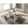 Mesa Comedor Extensible Rectangular Cristal Templado 1112 Angel Cerdá 180 X 90 X 77