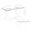 Mesa Comedor Extensible Rectangular Cristal Templado 1112 Angel Cerdá 180 X 90 X 77