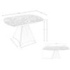 Mesa Comedor Extensible Ovalada Barril Mármol Porcelánico 1113 Angel Cerdá 135 X 90 X 75