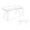 Mesa Comedor Extensible Rectangular Cristal 1123 Angel Cerdá 160/200/24 X90x76