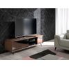 Mueble Tv Nogal Y Cristal Negro Efecto Espejo 3223 Angel Cerdá 180 X 45 X 50