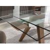 Mesa Comedor Extensible Rectangular Cristal Templado 1131 Angel Cerdá 180 X 100 X 76