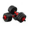 Mancuernas Pesas De Disco 10kg + 10kg 20kg Total Fitness Musculación Gimnasio Pesos Plásticos