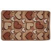 Alfombra Cocina Lavable Antideslizante Base Tpr Corazon Camel 50x80cm