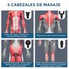 Pistola De Masaje Muscular Smartek, Comoda, Potente, Portatil, Duradera, Relaja, Alivia Tensión, Bateria Recargable, 6 Niveles De Velocidad Y 4 Cabezales, Masajeador, Masajeador Eléctrico, Pistola Masaje