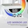 Lampara De Ambiente Led - Despertador Rgb Para Hogar - Lámpara De Mesita De Noche Digital - Altavoz Con Luz Rgb - Cargador Inalámbrico - Decoración De Dormitorio Para Dormir