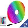 Euroxanty Tira Led Flexible Neon | Tira Led Para Empotrar | Con Fuente Alimentación | Led Strip Light | Tira Led Cocina | Neon Flexible Interior | 5 Metros | Rgb