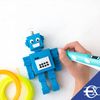 Bolígrafo 3d | Lápiz 3d | Dispositivo Para Dibujar En 3d | Puntero De Dibujo 3d | 3d Pen | Rotulador 3d Con Filamentos | Boli 3d Para Dibujar En El Aire | Manualidades 3d | Azul