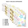 Bolsas De Envasar Al Vacío Para Ropa | Bolsas De Almacenaje Al Vacío | Bolsa Hermética | Con Válvula | Diseño Aleatorio | Pack 15