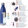 Botella Térmica Acero Inoxidable Worpin - Termo 500 Ml. Azul Marino