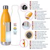 Botella Térmica Acero Inoxidable Worpin - Termo 500 Ml. Naranja