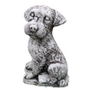 Figura Fox Terrier Sentado 20x17x32cm. Hormigón-piedra. Gris