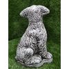 Figura Fox Terrier Sentado 20x17x32cm. Hormigón-piedra. Gris