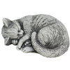 Figura Gato Dormido 26x20x11cm. Hormigón-piedra. Gris