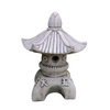 Pagoda Farol Oriental 46cm. Piedra Artificial. Gris