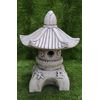 Pagoda Farol Oriental 46cm. Piedra Artificial. Gris