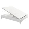 Canapé Abatible Arcón De Madera Con Patas Transpirable Altura 34,5 Cm - Blanco - 90x200 Cm