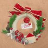 906909 Guirnalda Redonda Para Detrás De La Puerta Adorno Navideño 25x25 Cm