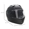 Casco De Moto Xl-61 Cm Homcom Abs Pc, 36,5x27,5x28,5 Cm, Negro