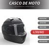 Casco De Moto L-59 Cm Homcom Abs Pc, 36,5x27,5x28,5 Cm, Negro