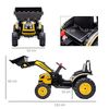 Tractor Eléctrico Para Niños +3 Años Con Batería 6v Amarillo Homcom