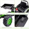 Tractor Eléctrico Para Niños +3 Años Con Batería 6v Verde Homcom