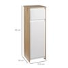 Armario Bajo Para Baño De Mdf Kleankin 32,6x30x90 Cm-natural Y Blanco