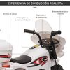 Moto Eléctrica Para Niños De 18-36 Meses Batería 6v Blanco Homcom