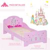 Cama Infantil Para +3 Años Con Barreras De Protección Rosa Homcom