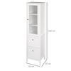 Armario Alto Para Baño Con Puerta De Mdf Kleankin 43x35x160 Cm-blanco