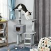 Árbol Para Gatos De Aglomerado Yute Felpa 60,5x40x124 Cm-pawhut.gris