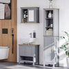 Armario Alto De Baño Con Puerta De Mdf Kleankin 39x30x168 Cm-gris